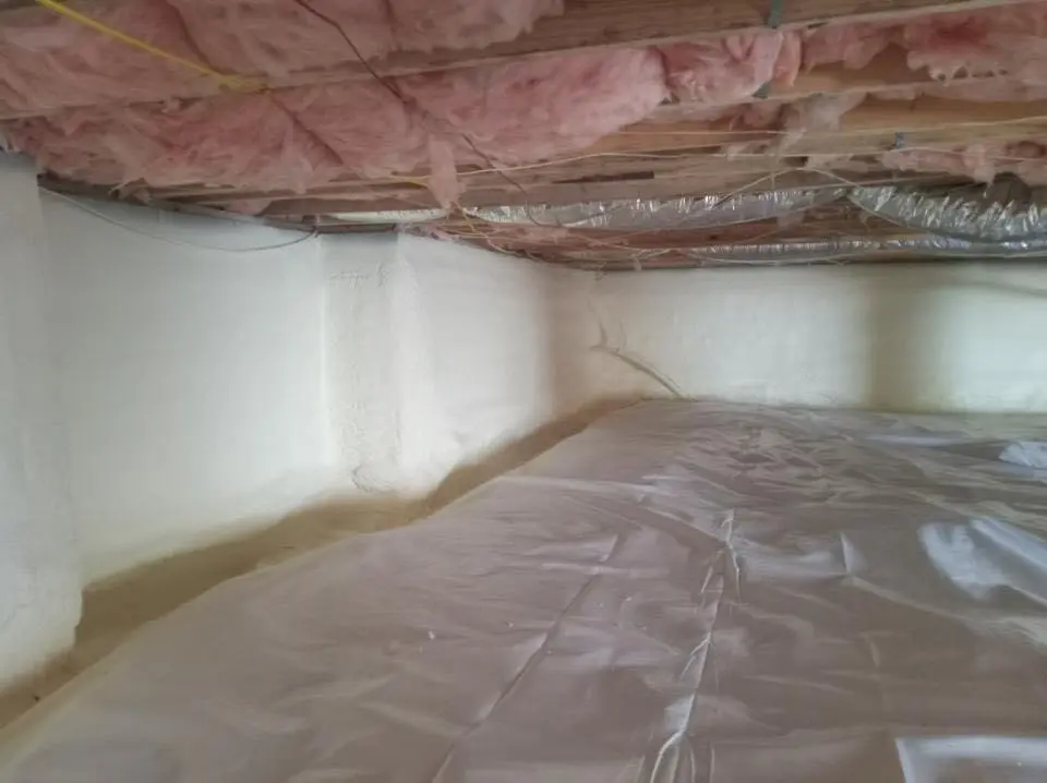Crawl space encapsulation with closed-cell spray foam for Attic Insulation in Winona